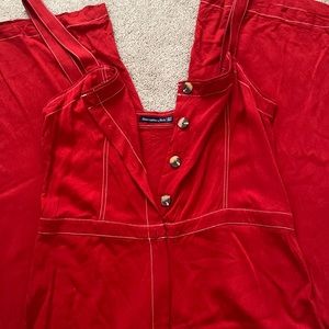A&F red jumpsuit